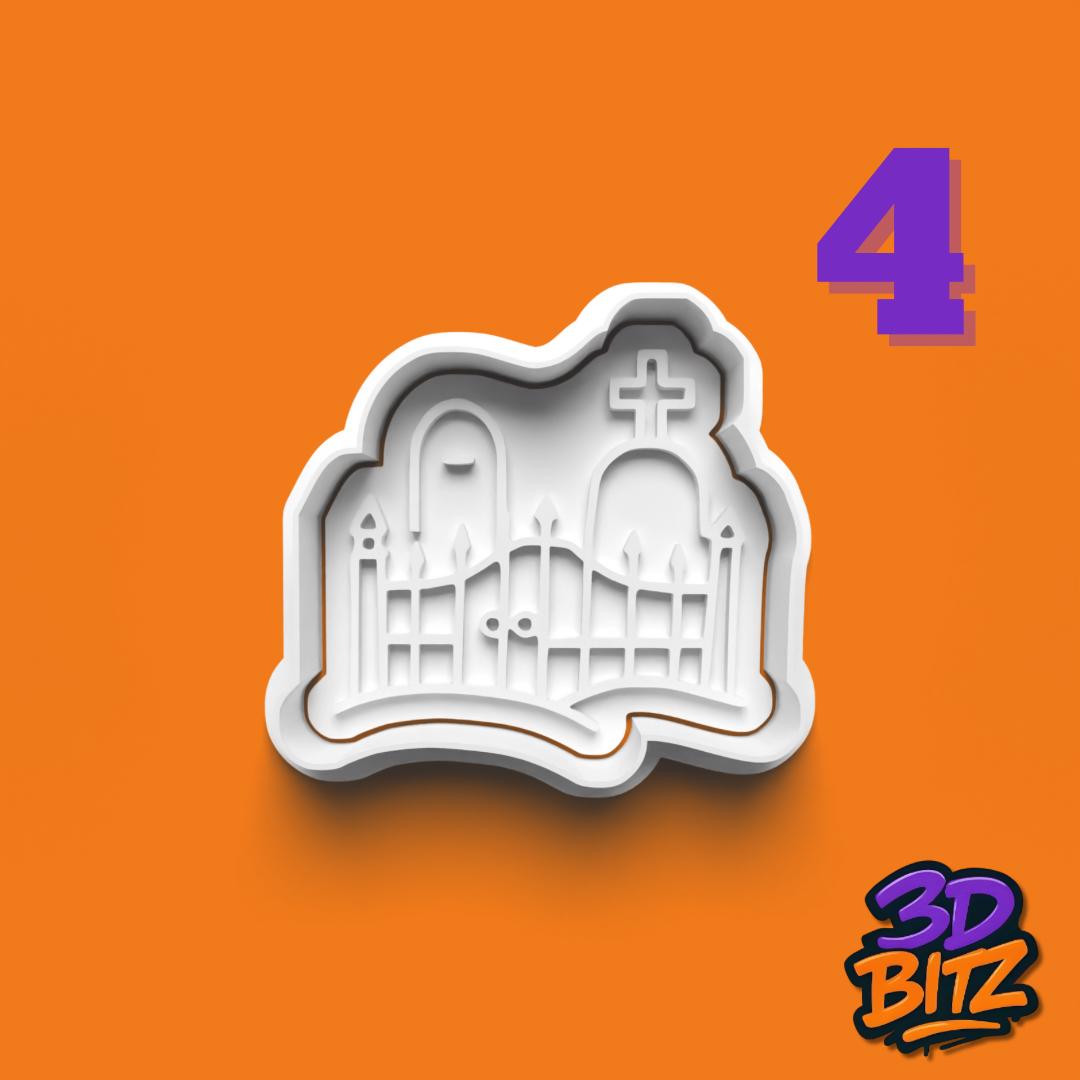 Halloween Cookie Cutter & Embosser Set