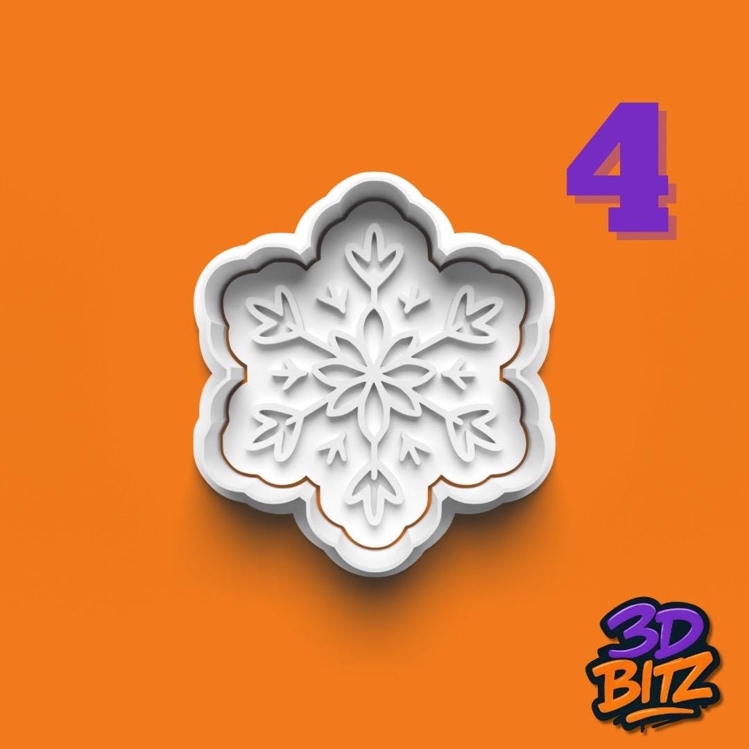 Elegant Christmas Cookie Cutter & Embosser SetReindeer, snow flake hanging moon