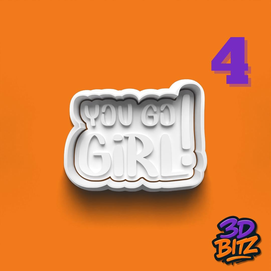 Girl Power Cookie Cutter Set Cookie Cutter & Embosser Set