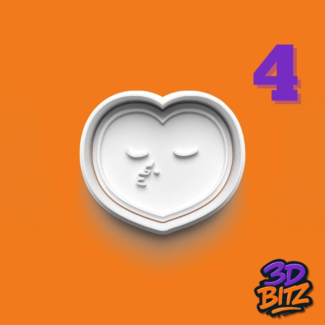 Heart Face Cookie Cutter & Embosser Set: Valentine's Bake