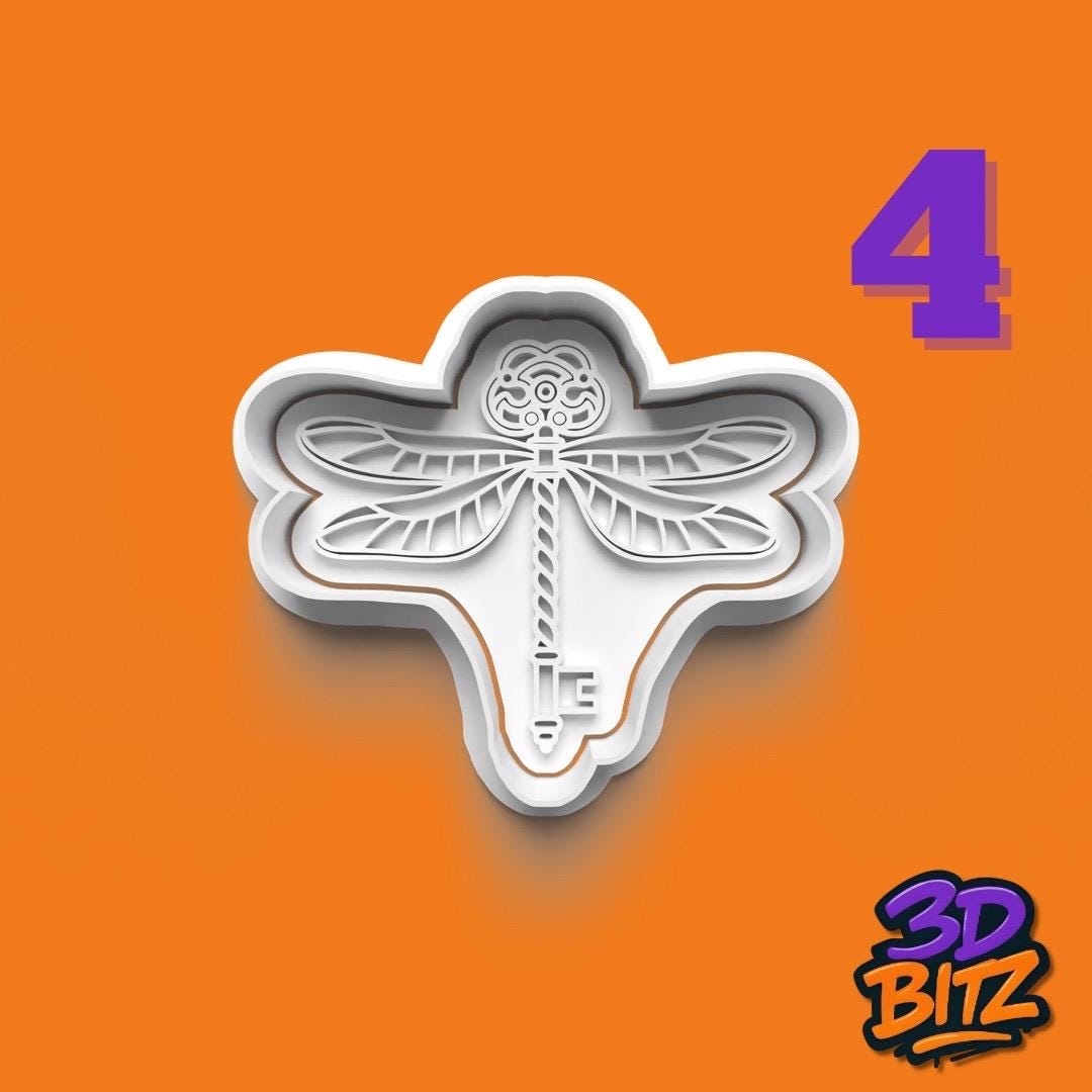 Fairy Keys & Dragonflies Cookie Cutter with Embosser Set Cookie Cutter & Embosser Set
