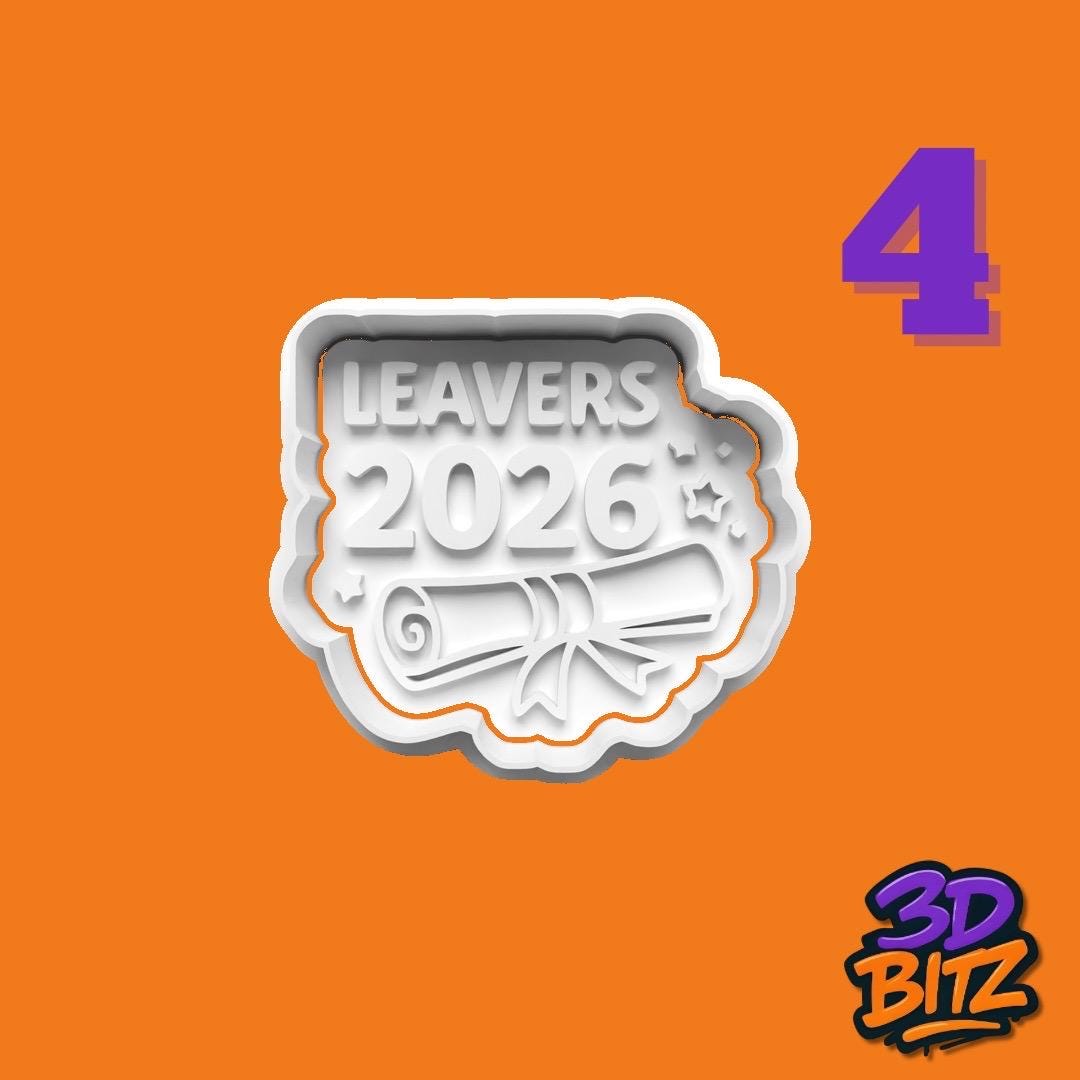 Class of 2026 Graduation Cookie Cutters| Leavers 2025 Biscuit Embossers| School Leaver Gift Cookie Cutter & Embosser Set