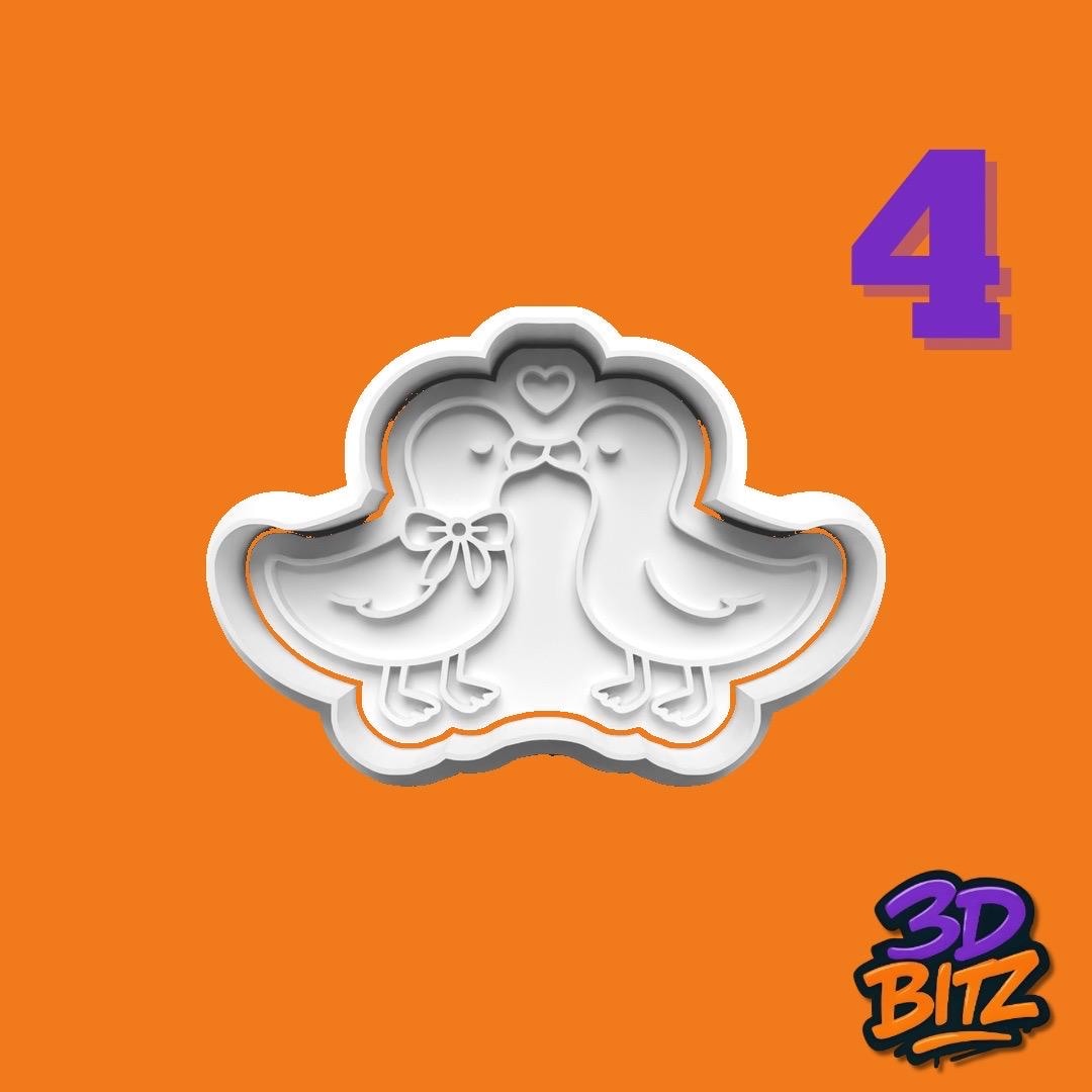 Goose in Love Cookie Cutter & Embosser Set