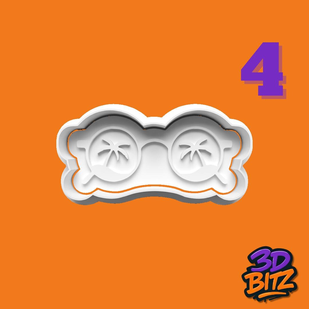 Summer Cookie Cutter Set: Beach, Sun, Ice Cream Cookie Cutter & Embosser Set