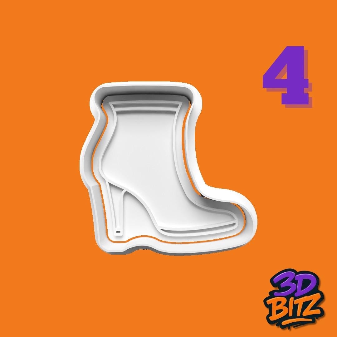 High Heel Shoe Cookie Cutter & Embosser Set