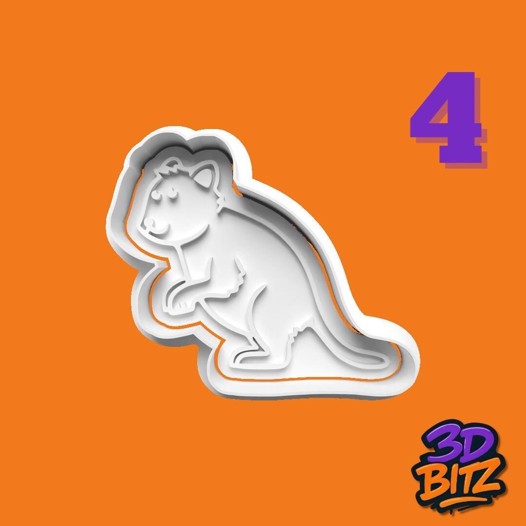 Australian Animals Cookie Cookie Cutter & Embosser Set