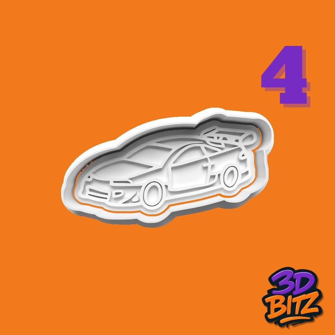 Sports Car Cookie Cookie Cutter & Embosser Set