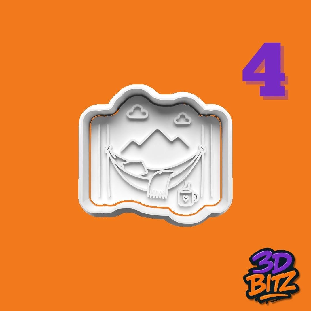 Camping Cookie Cookie Cutter & Embosser Set