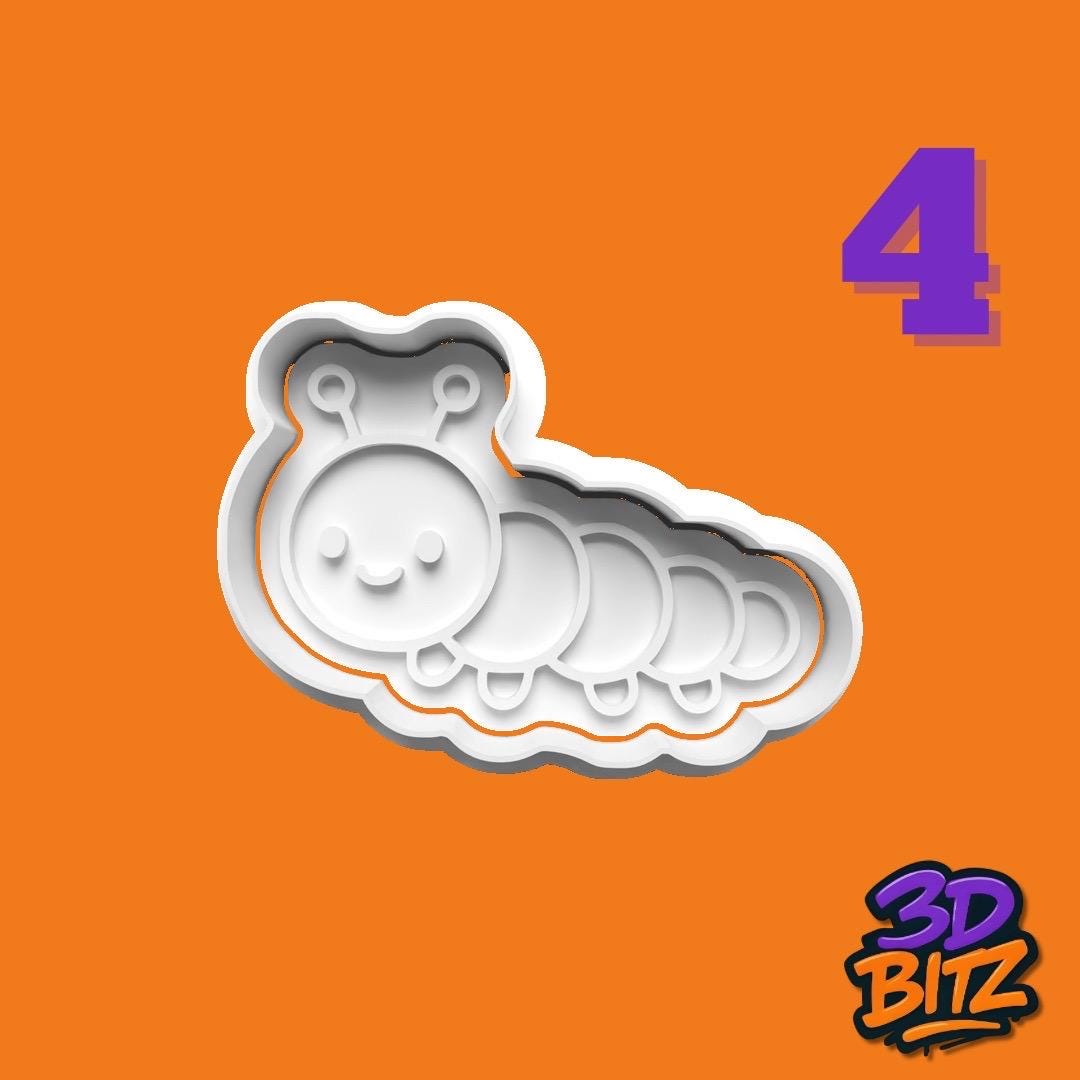 Cute Bugs Cookie Cookie Cutter & Embosser Set