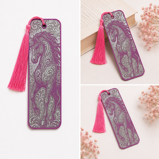 Elegant Horse Bookmark with Tassel