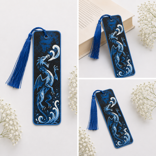 Water Dragon Bookmark with Tassel