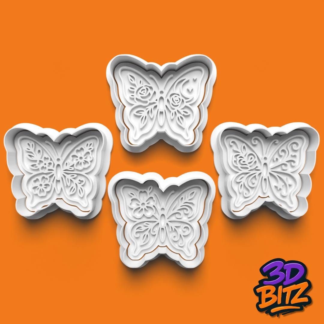 Butterfly Cookie Cutter Cookie Cutter & Embosser Set