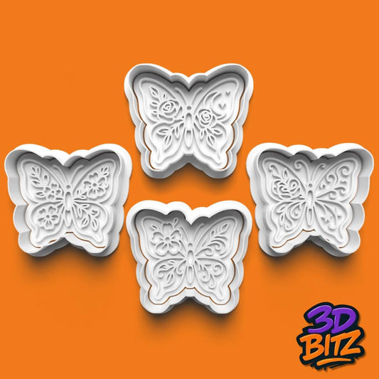 Butterfly Cookie Cutter Cookie Cutter & Embosser Set