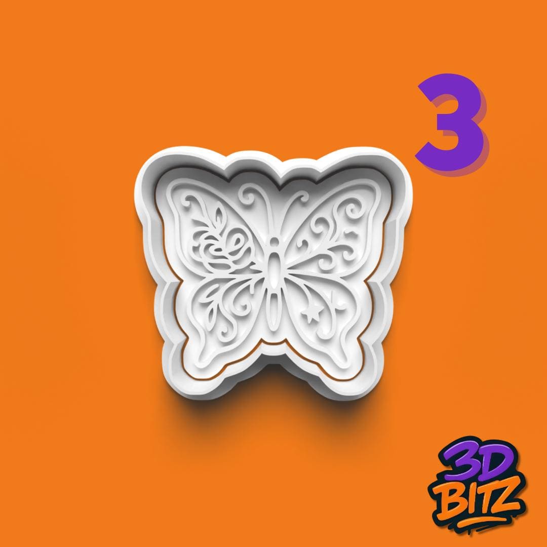 Butterfly Cookie Cutter Cookie Cutter & Embosser Set