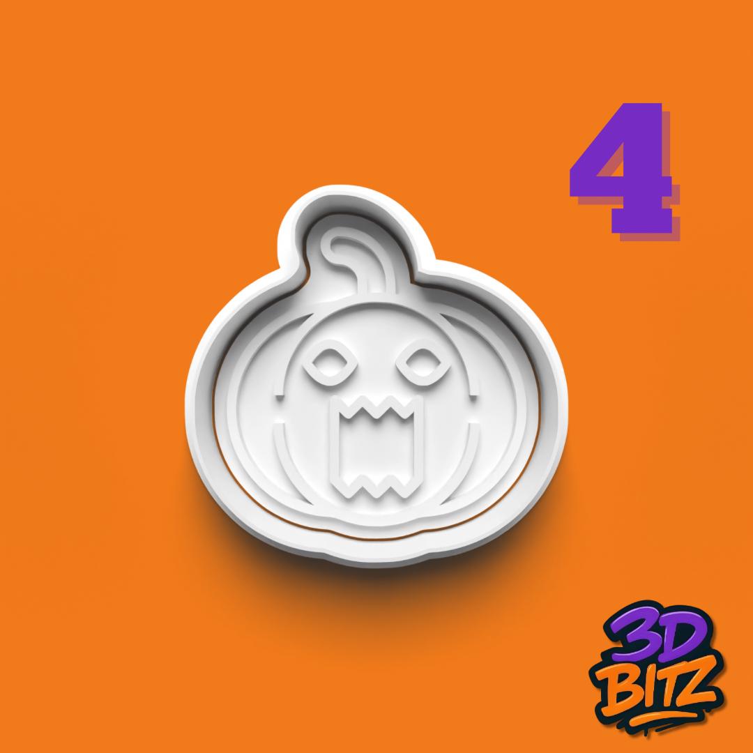 Pumpkin Face Cookie Cutter & Embosser Set