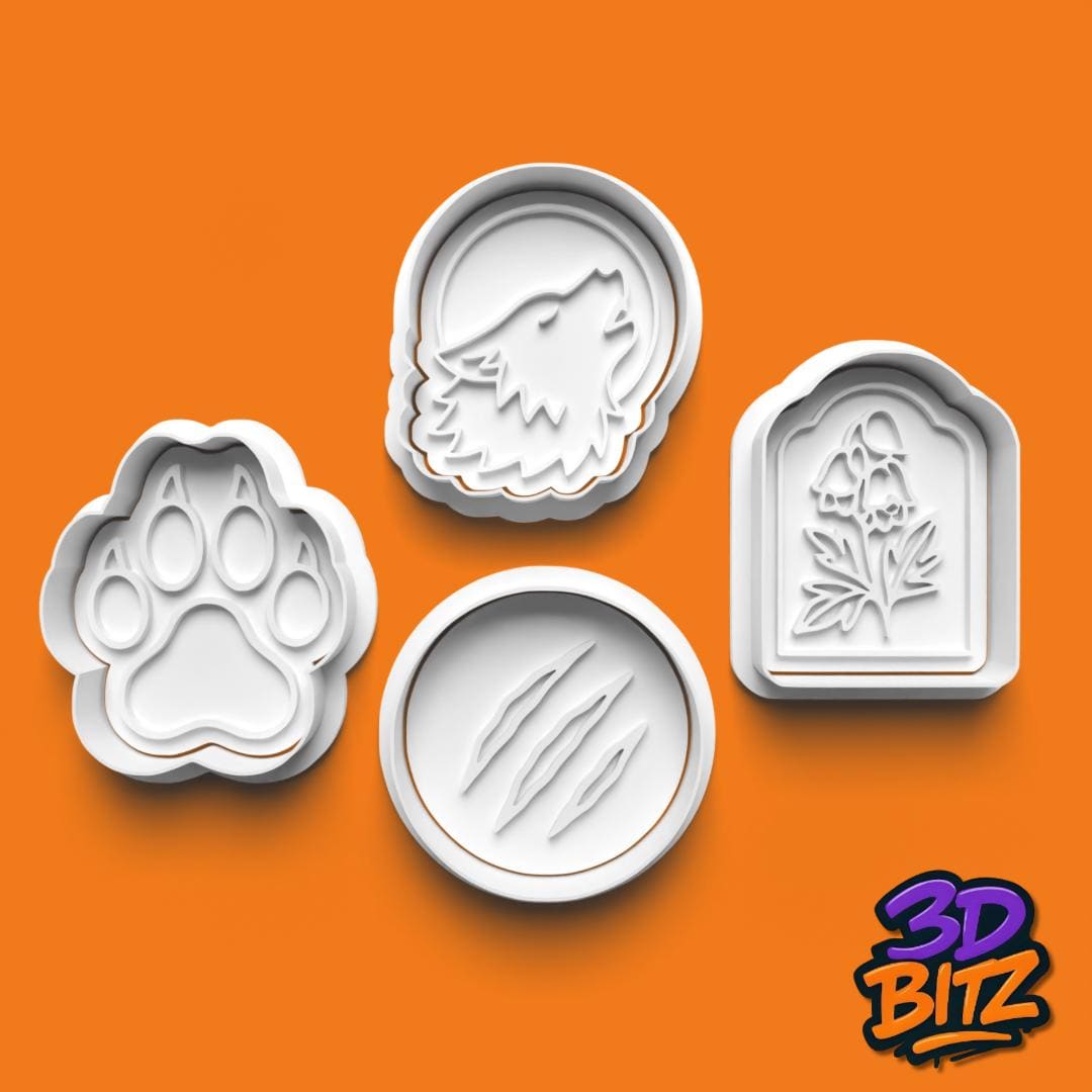 Werewolf Halloween Cookie Cutter & Embosser Set| Spooky Baking Tools