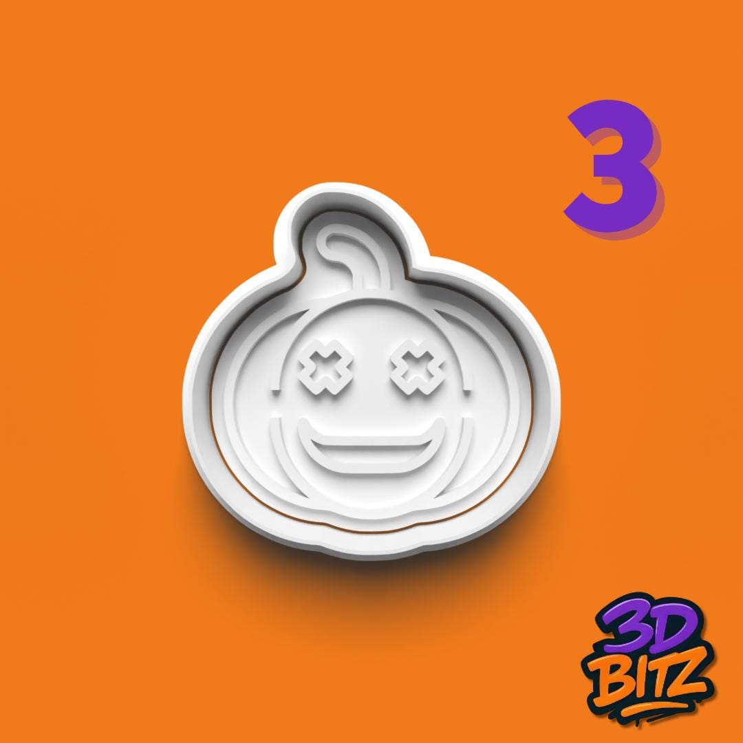 Pumpkin Face Cookie Cutter & Embosser Set