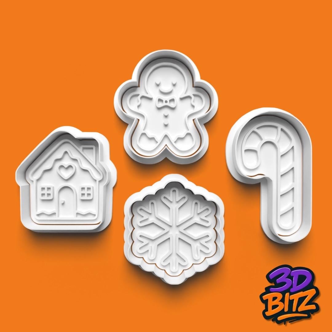 Christmas Cookie Cutter & Embosser Set