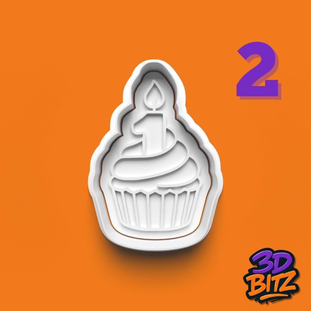 1st Birthday Cookie Cutter & Embosser Set