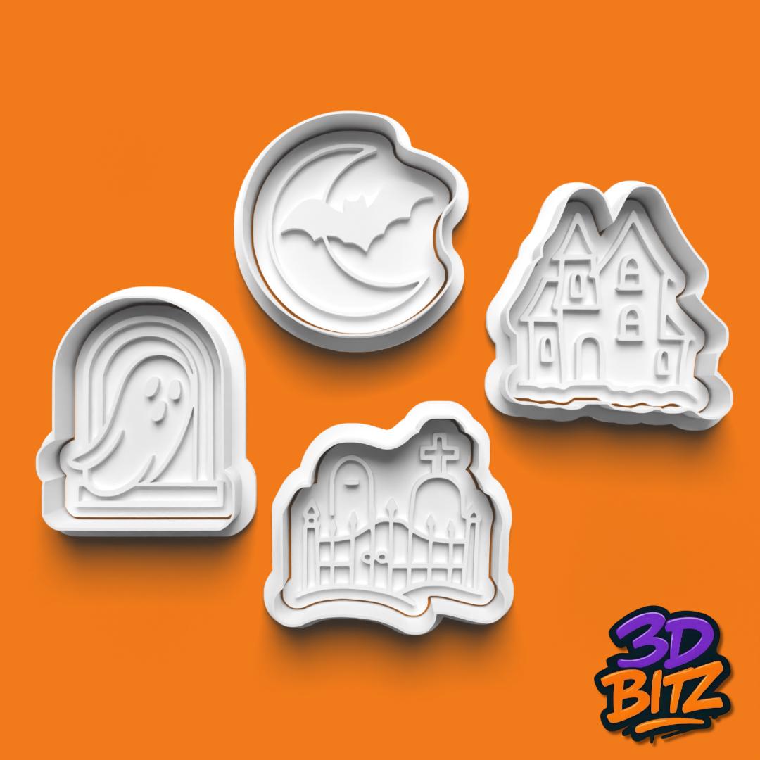 Halloween Cookie Cutter & Embosser Set