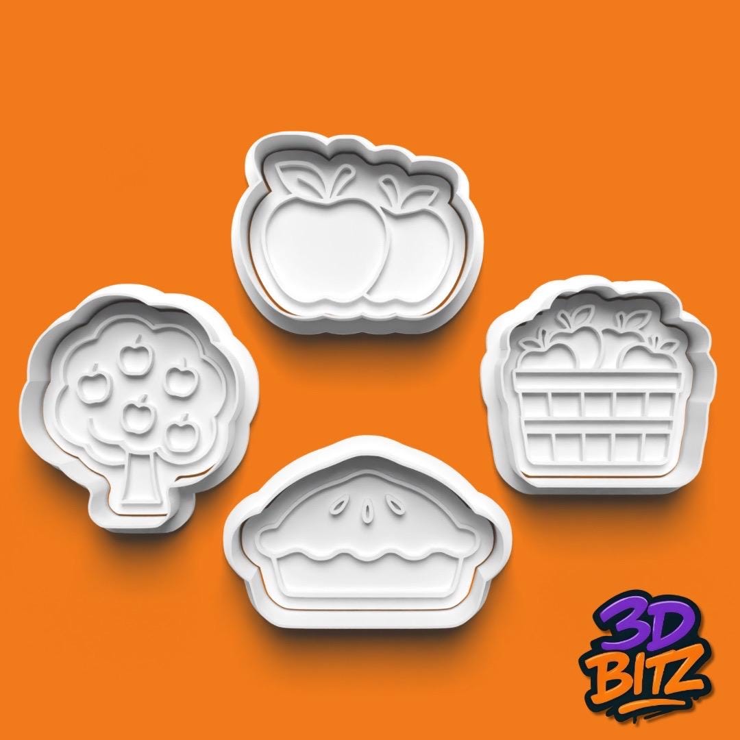 Apple Harvest Cookie Cutter & Embosser Set