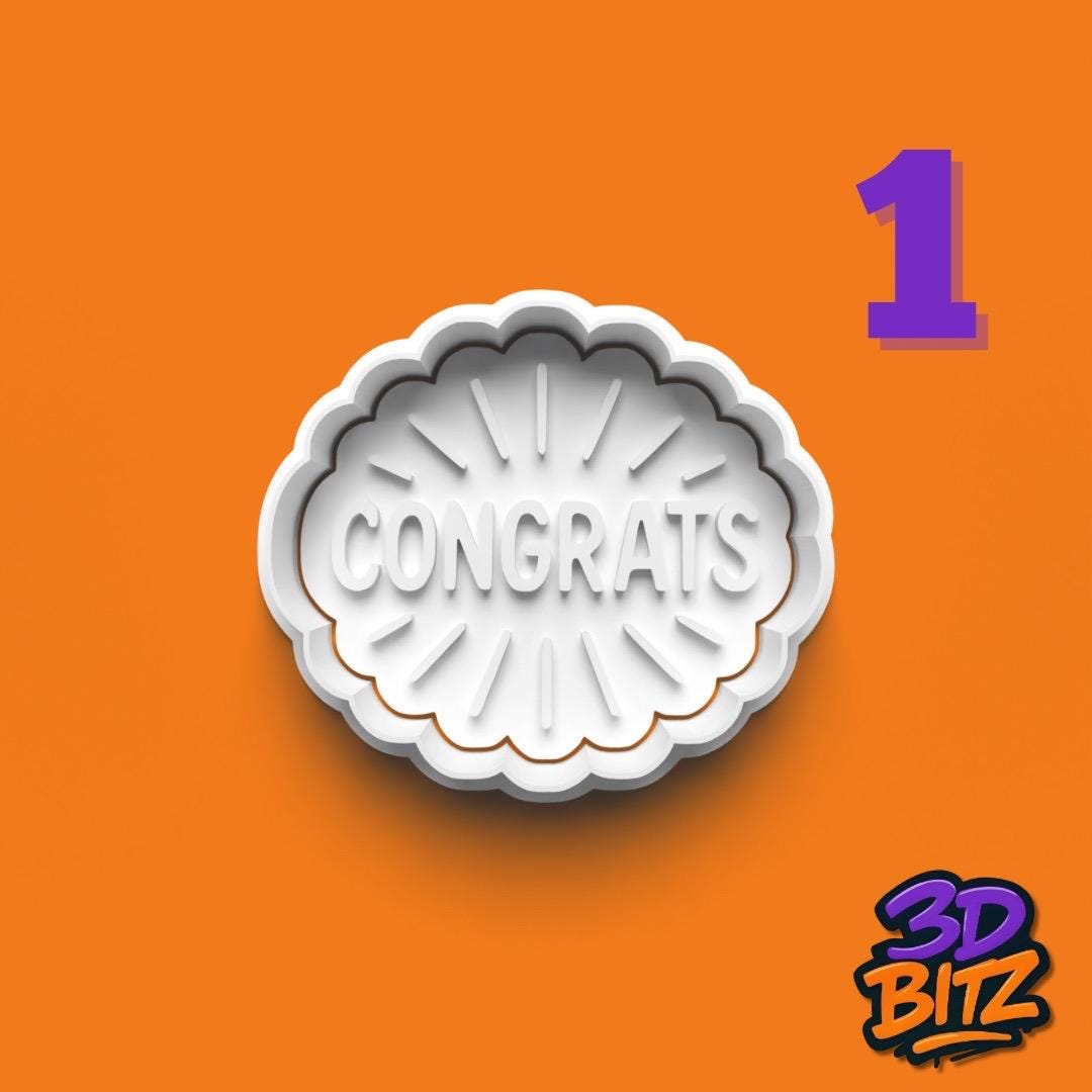 Congratulations Cookie Cutter & Embosser Set