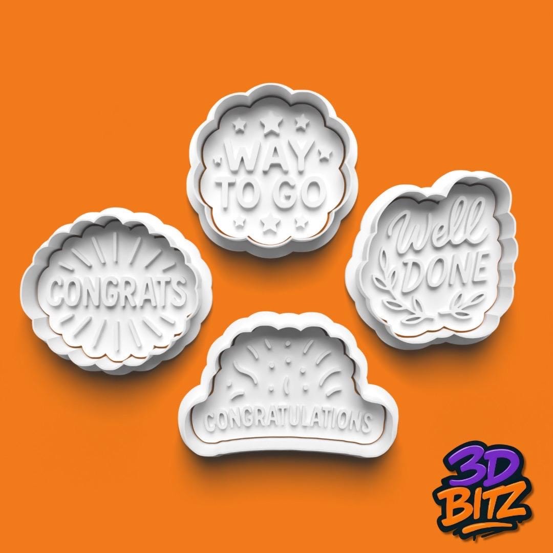Congratulations Cookie Cutter & Embosser Set