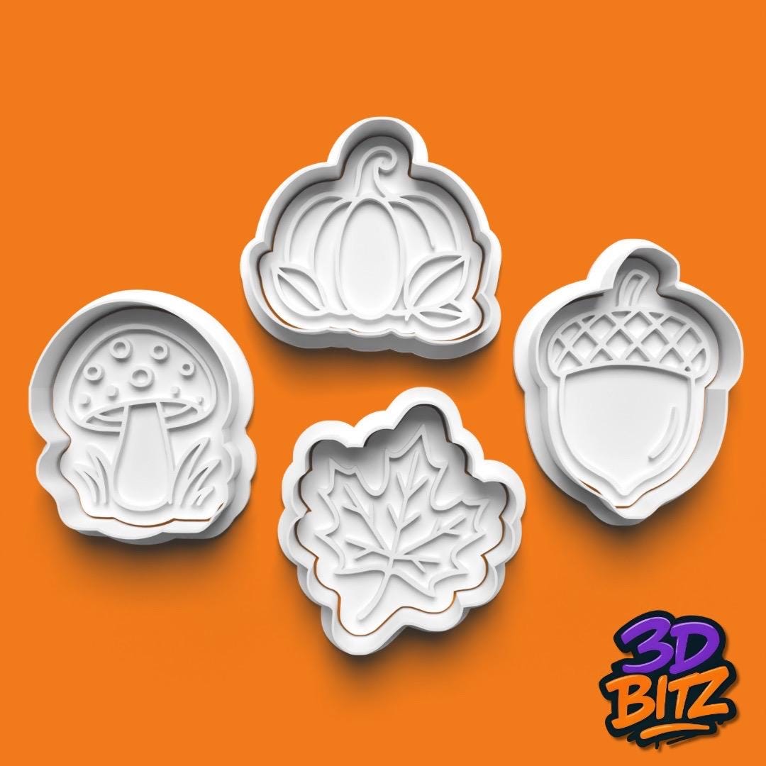 Autumn Woodland Cookie Cutter & Embosser Set
