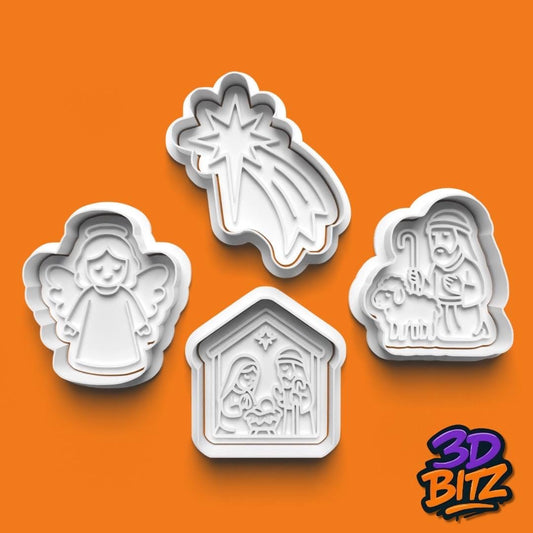 Nativity Cookie Cutter & Embosser Set