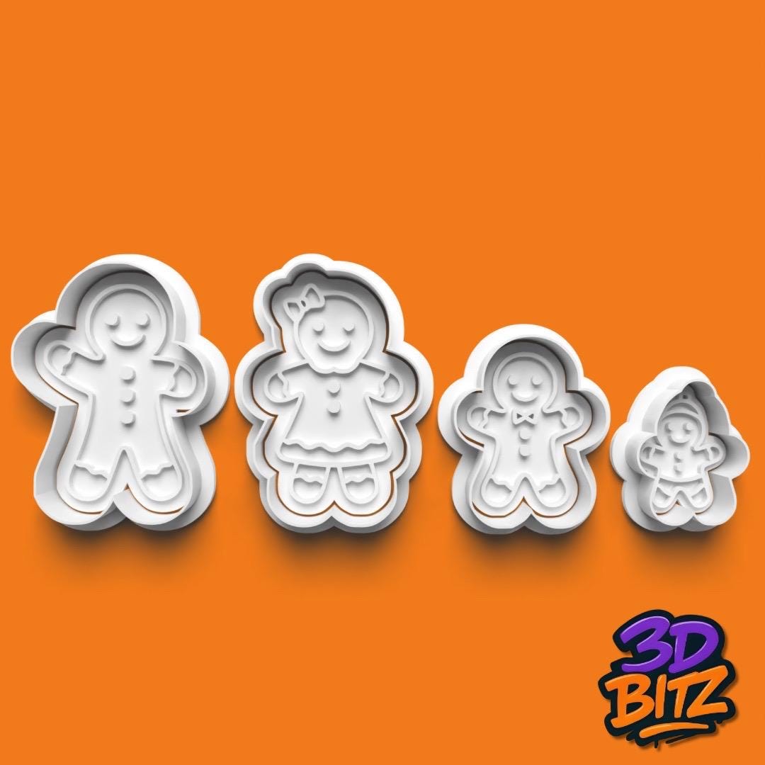 Gingerbread Family Cookie Cutter Set Cookie Cutter & Embosser Set