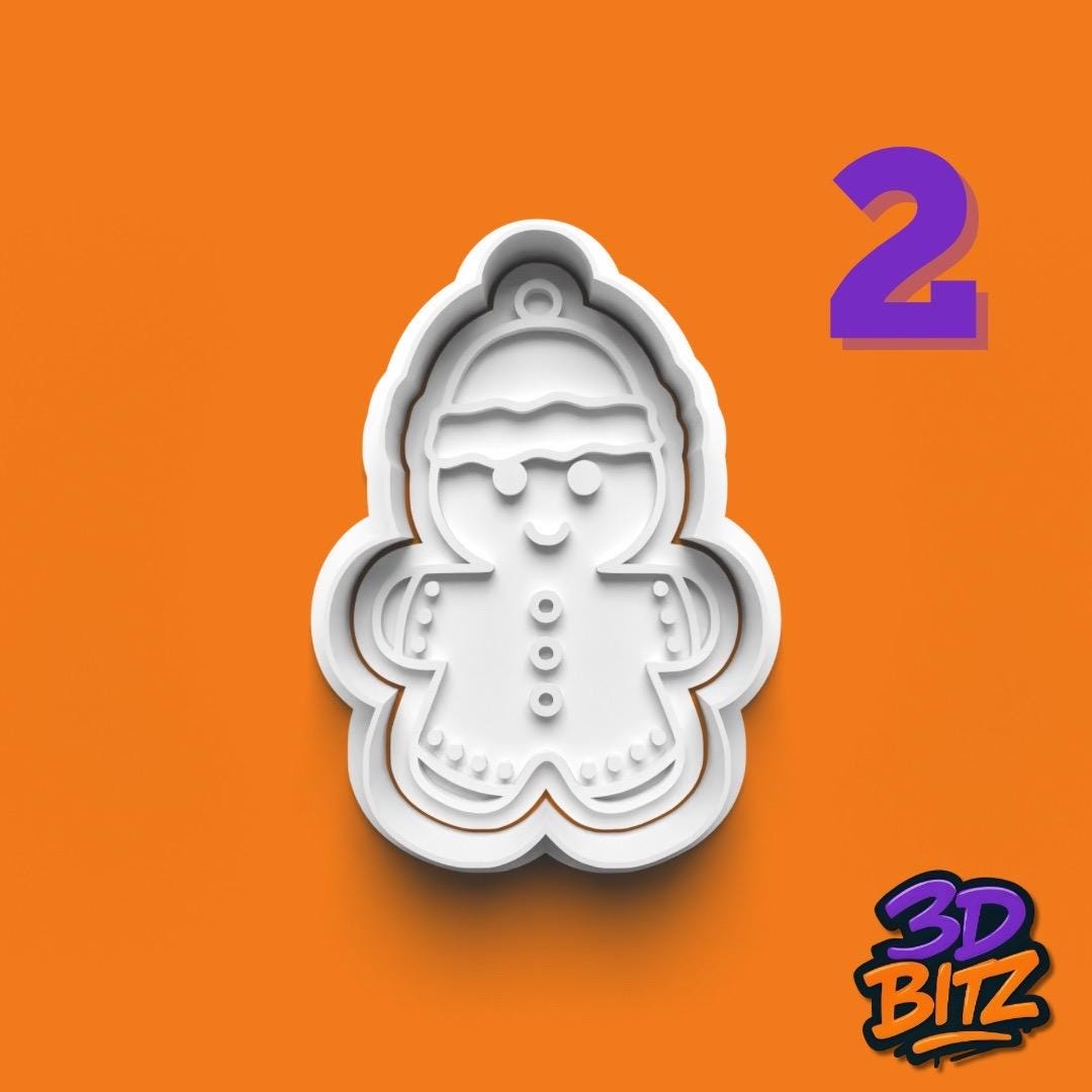 Gingerbread Character Cookie Cutter & Embosser Set