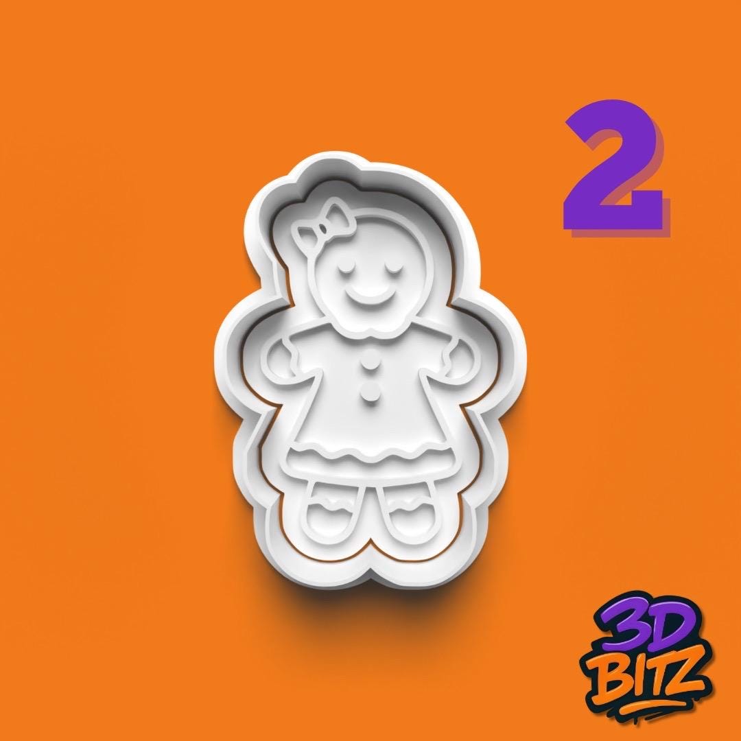 Gingerbread Family Cookie Cutter Set Cookie Cutter & Embosser Set