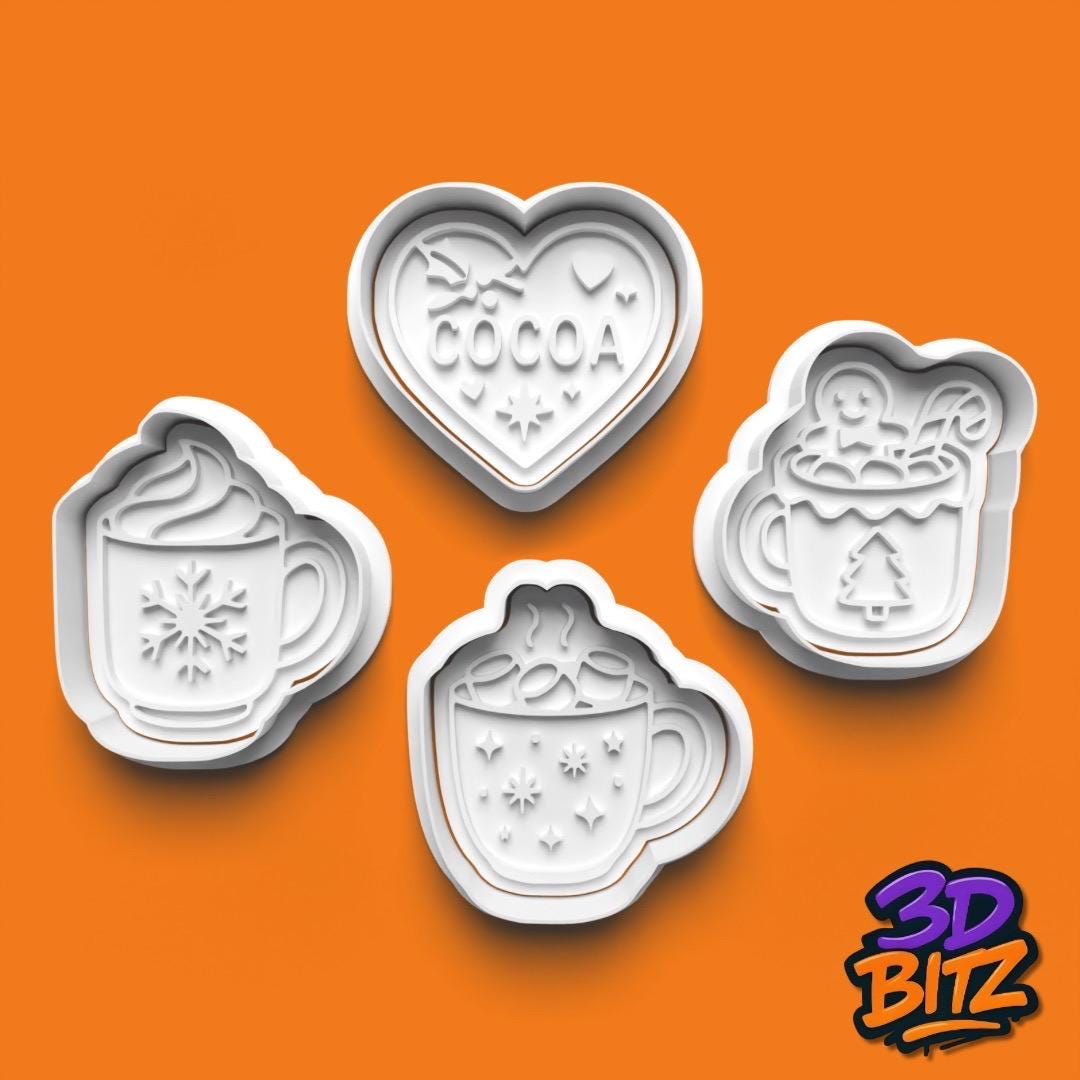 Hot Cocoa Cookie Cutter & Embosser Set