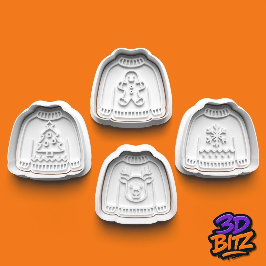 Christmas Jumper Cookie Cutter & Embosser Set