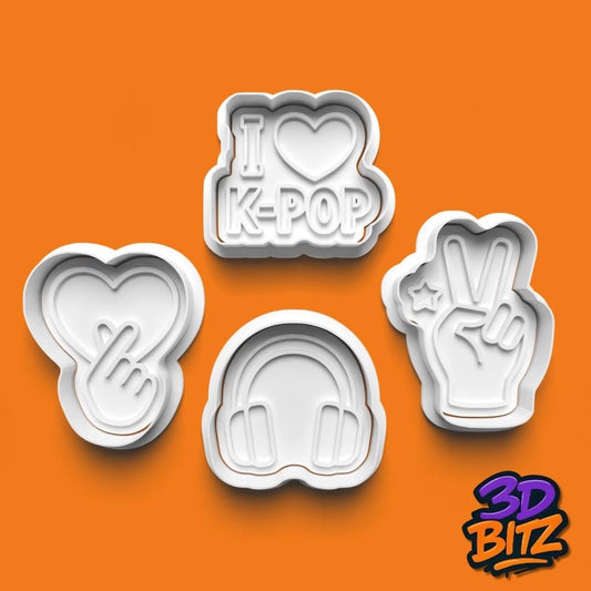 K-Pop Cookie Cutter & Embosser Set