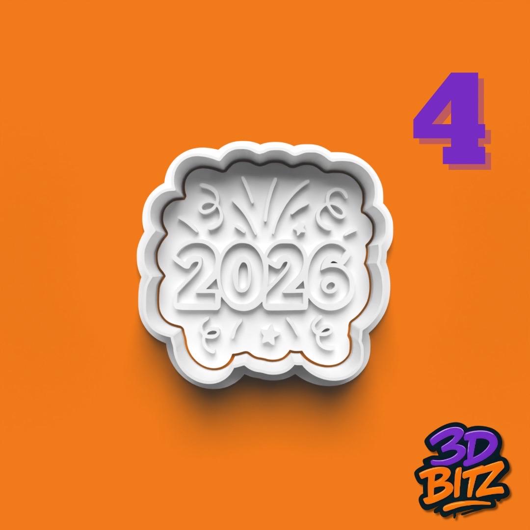 2026 Celebration Cookie Cutter & Embosser Set