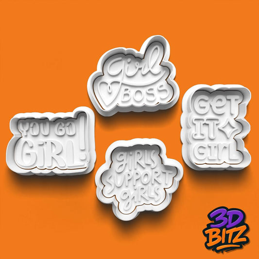 Girl Power Cookie Cutter Set Cookie Cutter & Embosser Set