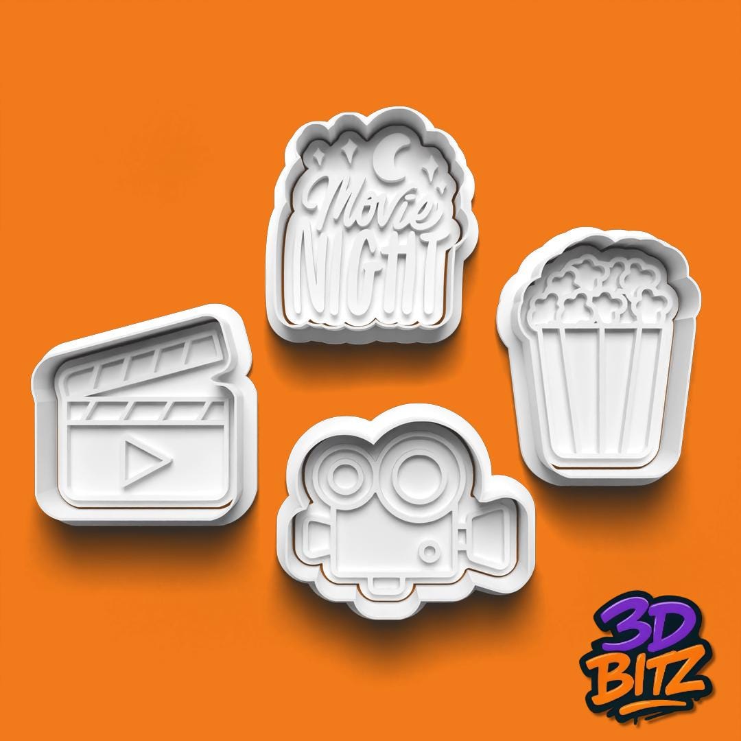 Movie Night Cookie Cutter Set Cookie Cutter & Embosser Set