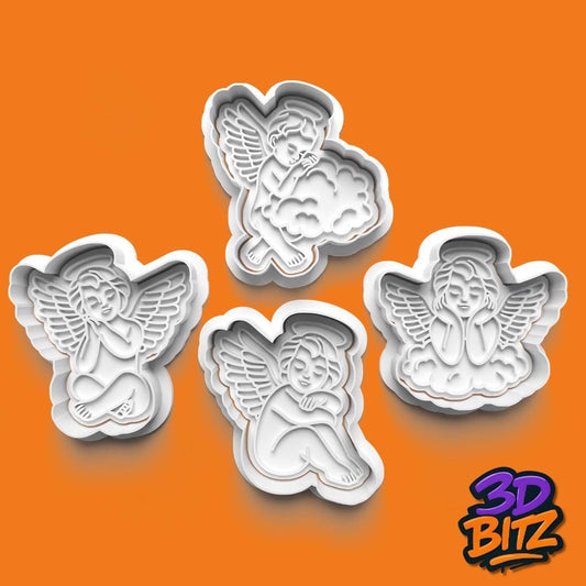 Angel Cookie Cutter & Embosser Set