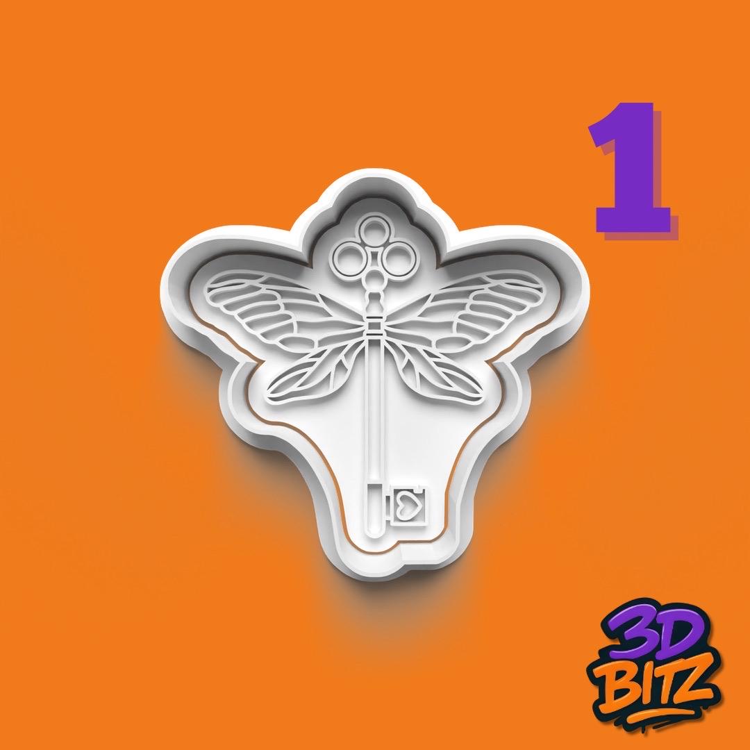 Fairy Keys & Dragonflies Cookie Cutter with Embosser Set Cookie Cutter & Embosser Set