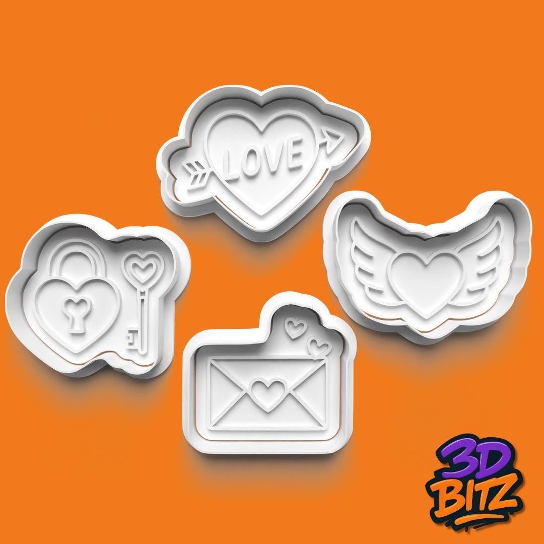 Love Hearts Cookie Cutter & Embosser Set
