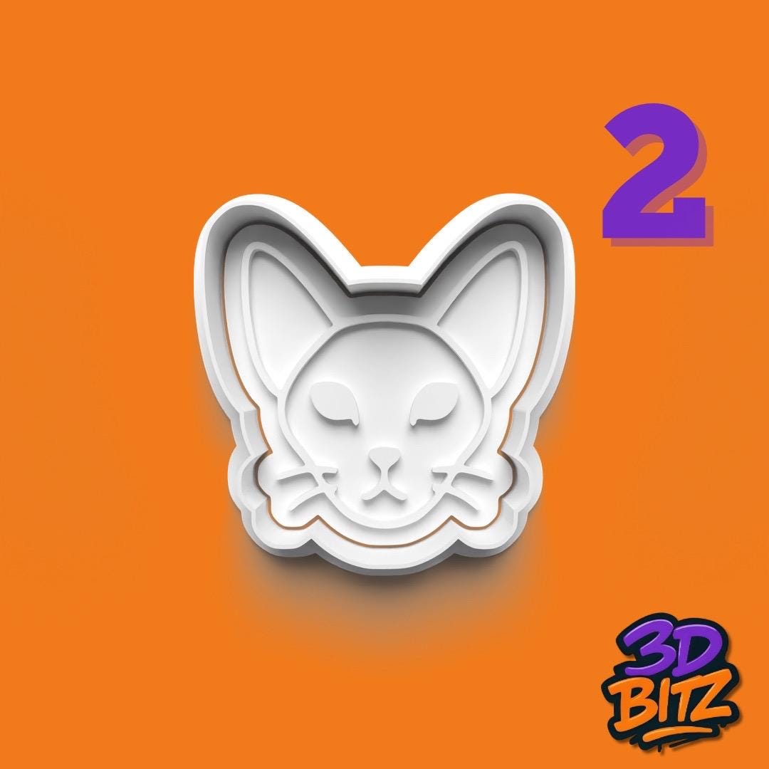 Cat Breed Cookie Cutter & Embosser Set
