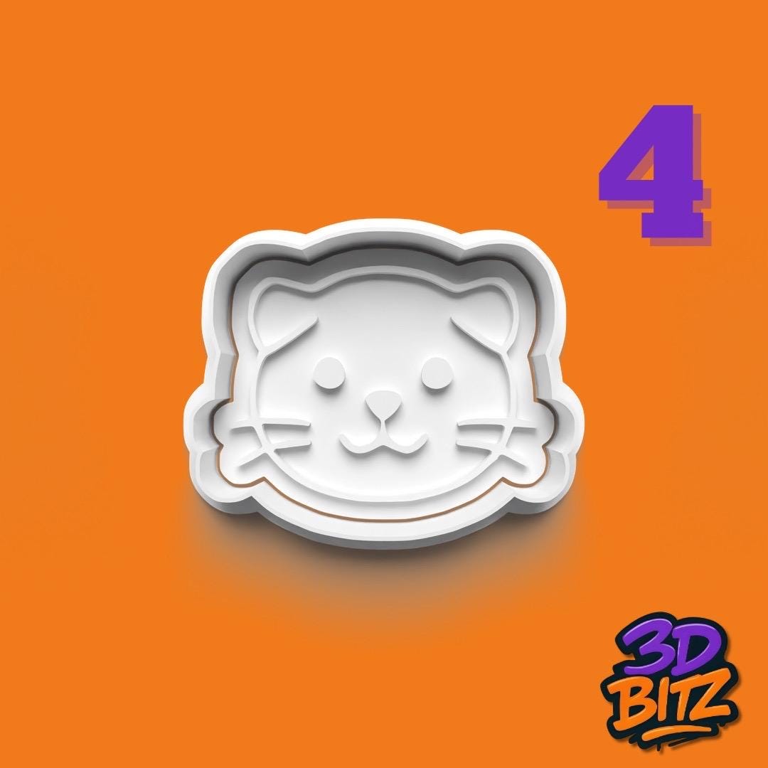 Cat Breed Cookie Cutter & Embosser Set
