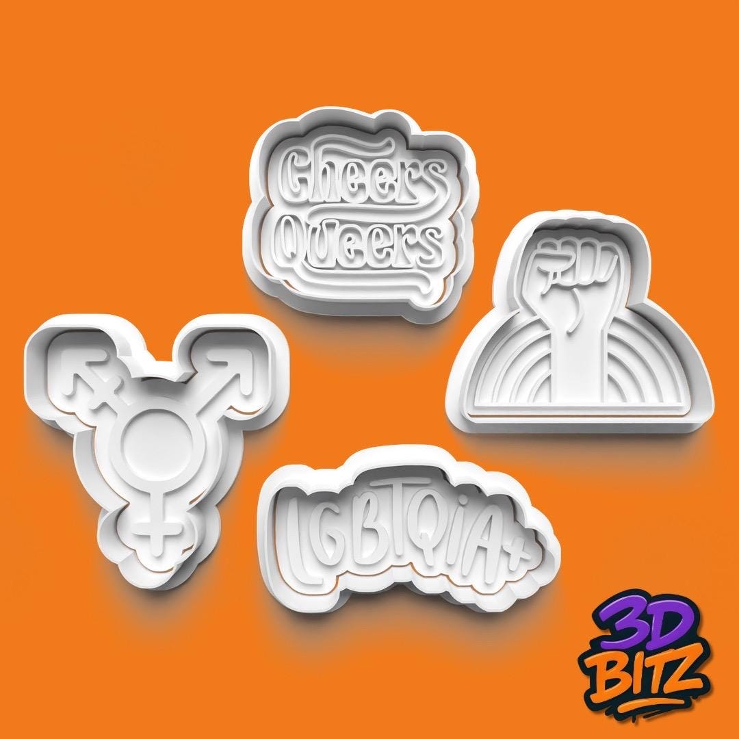 Pride LGBT Symbols Cookie Cutter & Embosser Set