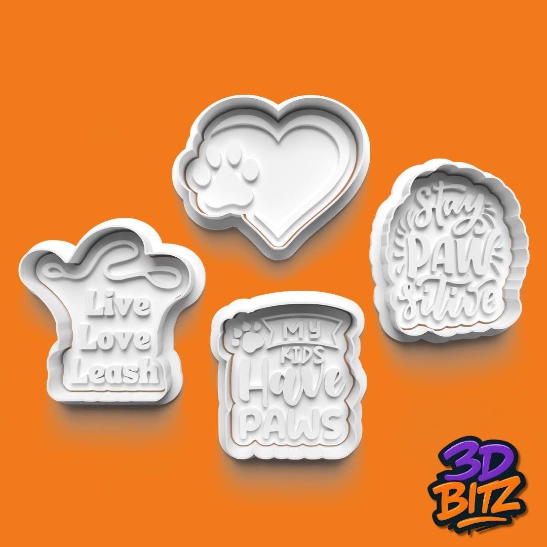 Dog Lover Quotes Cookie Cutter & Embosser Set