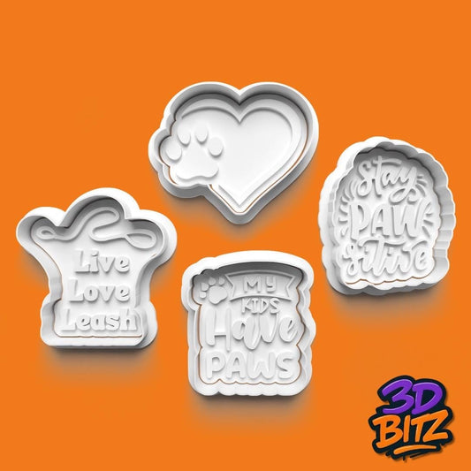Dog Lover Quotes Cookie Cutter & Embosser Set