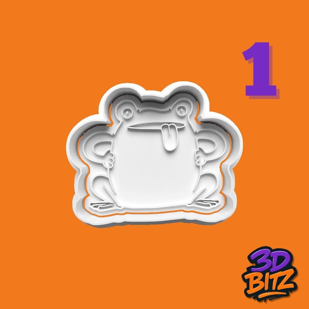 Funny Frog Cookie Cutter & Embosser Set