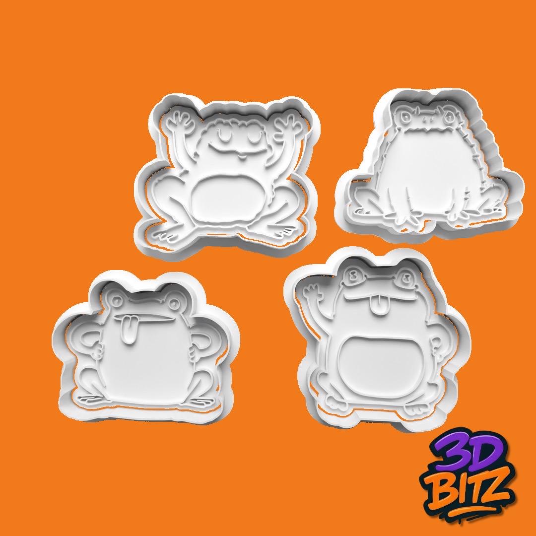 Funny Frog Cookie Cutter & Embosser Set