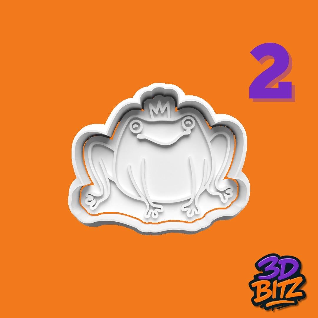 Frog Cookie Cutter & Embosser Set: Animal Theme, Kids Baking