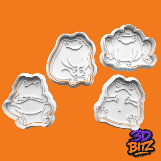 Frog Cookie Cutter & Embosser Set: Animal Theme, Kids Baking